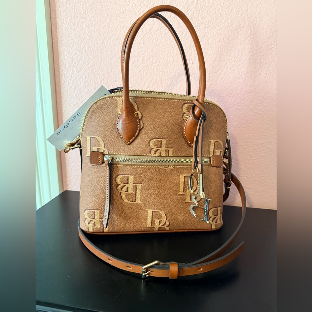 NWT. Dooney & Bourke Monogram Domed Satchel